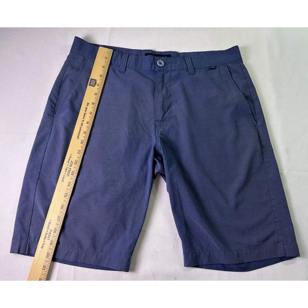 TravisMathew Golf Shorts Blue Heathered Stripe Performance Stretch Hybrid Men 33
